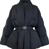 Katie Doudoune Femme Chic – Ceinturée, Col Montant & Isolation Chaude pour l’Hiver