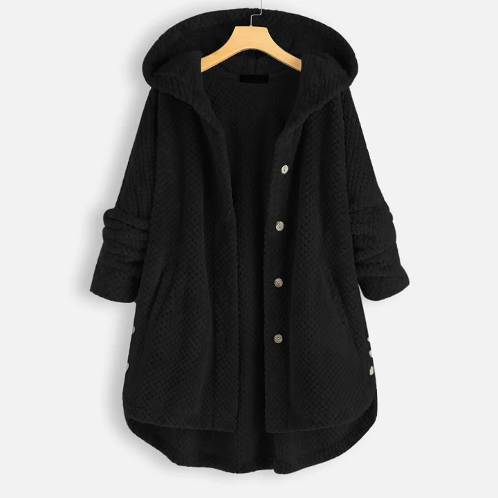 Sopia Veste Polaire Femme à Capuche – Fleece Plush, Coupe Oversize & Style Casual Chic