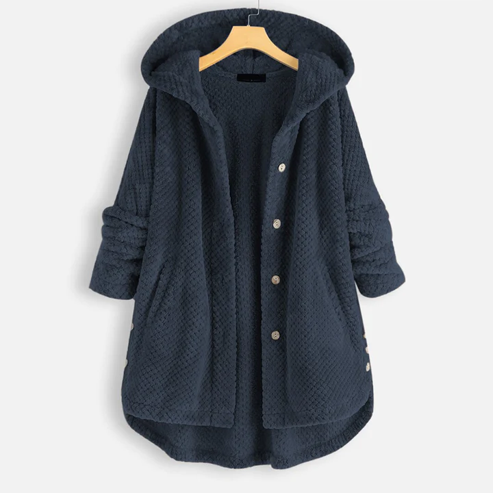 Sopia Veste Polaire Femme à Capuche – Fleece Plush, Coupe Oversize & Style Casual Chic