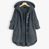 Sopia Veste Polaire Femme à Capuche – Fleece Plush, Coupe Oversize & Style Casual Chic