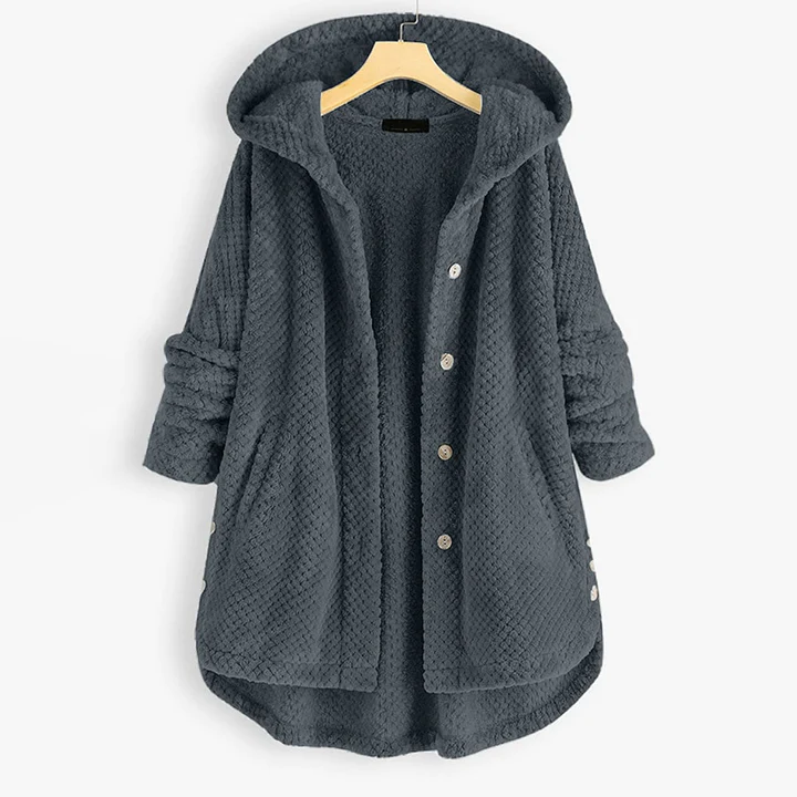 Sopia Veste Polaire Femme à Capuche – Fleece Plush, Coupe Oversize & Style Casual Chic