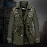 Arth Veste d’Hiver Homme Sherpa – Style Militaire, Détails Similicuir & Chaleur