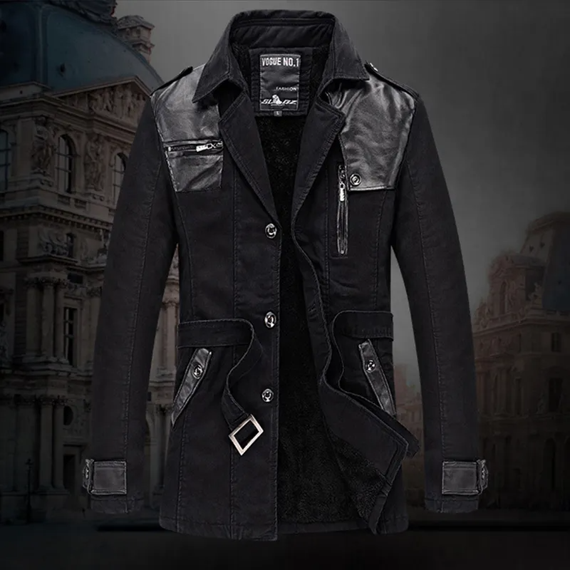 Arth Veste d’Hiver Homme Sherpa – Style Militaire, Détails Similicuir & Chaleur