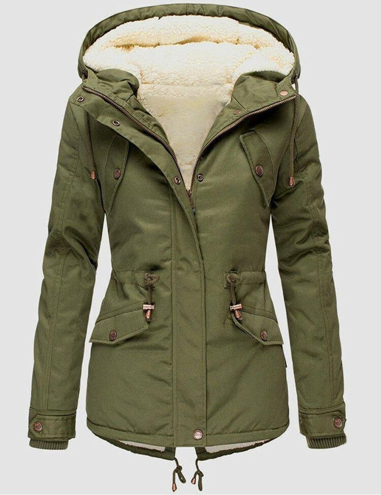Claire Veste d’Hiver Femme – Manteau Chaud Imperméable avec Capuche & Doublure Douce