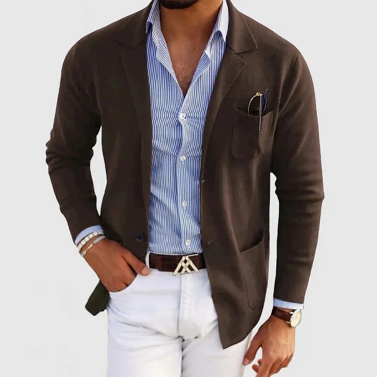 Elton Blazer Homme Décontracté – Blazer en Laine Élégant & Polyvalent au Style Intemporel
