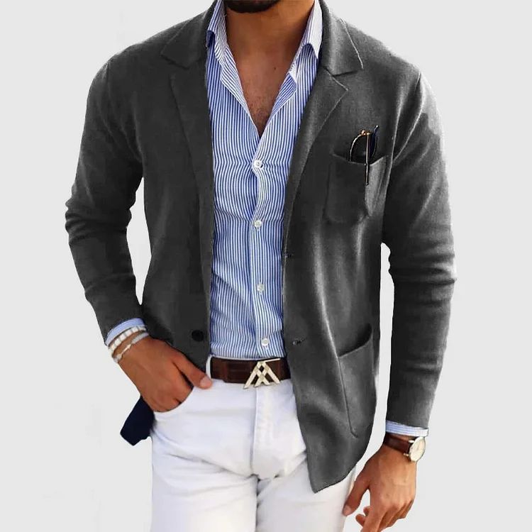 Elton Blazer Homme Décontracté – Blazer en Laine Élégant & Polyvalent au Style Intemporel