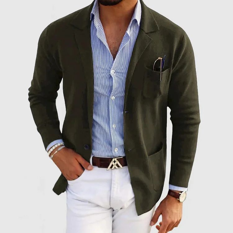 Elton Blazer Homme Décontracté – Blazer en Laine Élégant & Polyvalent au Style Intemporel