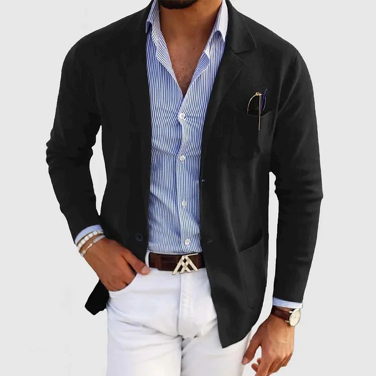 Elton Blazer Homme Décontracté – Blazer en Laine Élégant & Polyvalent au Style Intemporel
