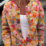 Éliane - Cardigan à motif floral coloré - vue d'ensemble