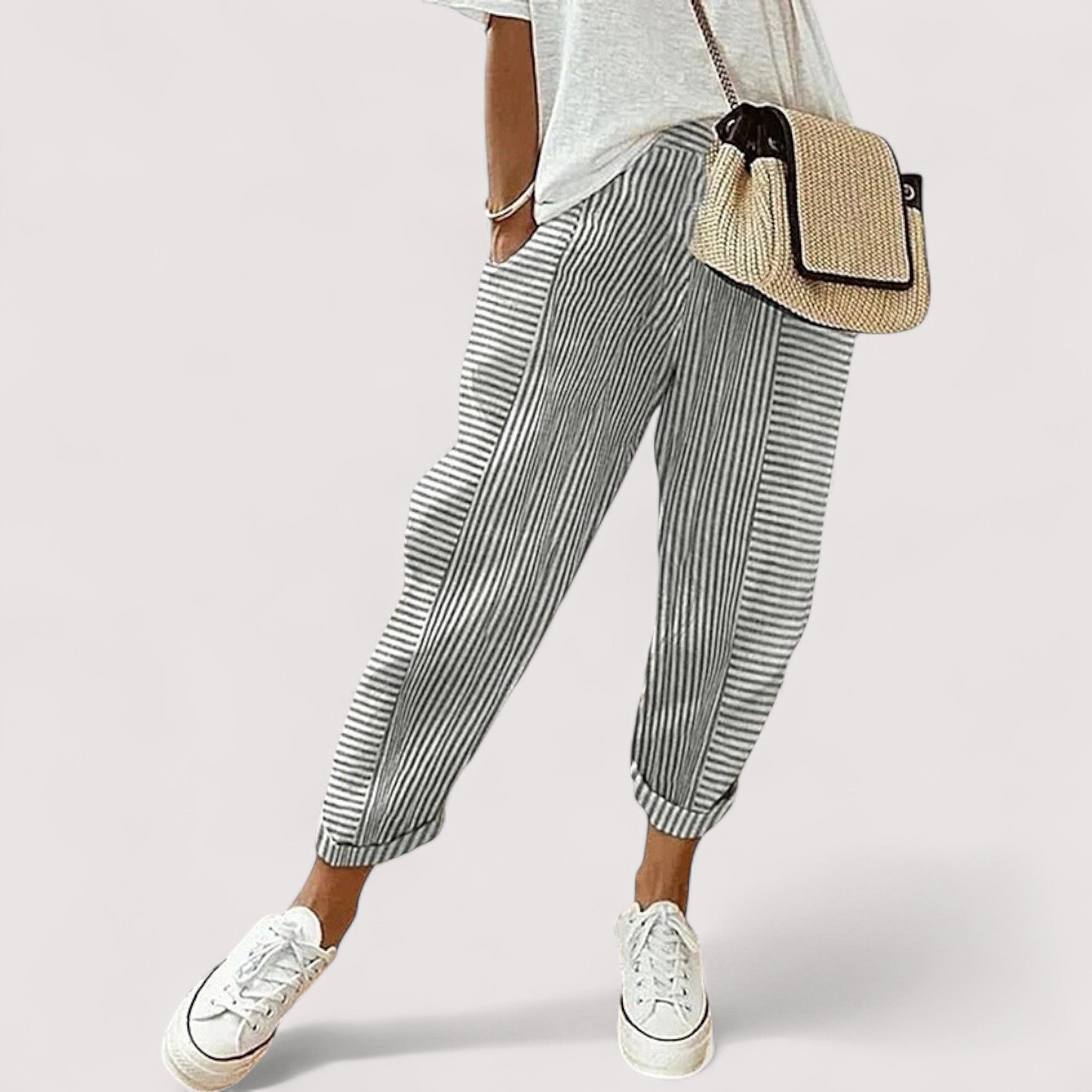 Loni™ | Pantalon rayé