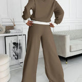 Aurora Ensemble Femme 2 Pièces – Tenue Décontractée à Coupe Ample avec Haut & Pantalon Assortis