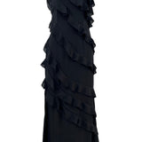 Angelina Robe Maxi Femme – Robe Rouge à Volants, Sensuelle & Glamour