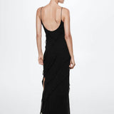 Angelina Robe Maxi Femme – Robe Rouge à Volants, Sensuelle & Glamour