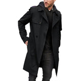 Gian Trench-Coat Homme Classique Double Boutonnage – Col Revers avec Ceinture Ajustable