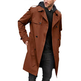 Gian Trench-Coat Homme Classique Double Boutonnage – Col Revers avec Ceinture Ajustable