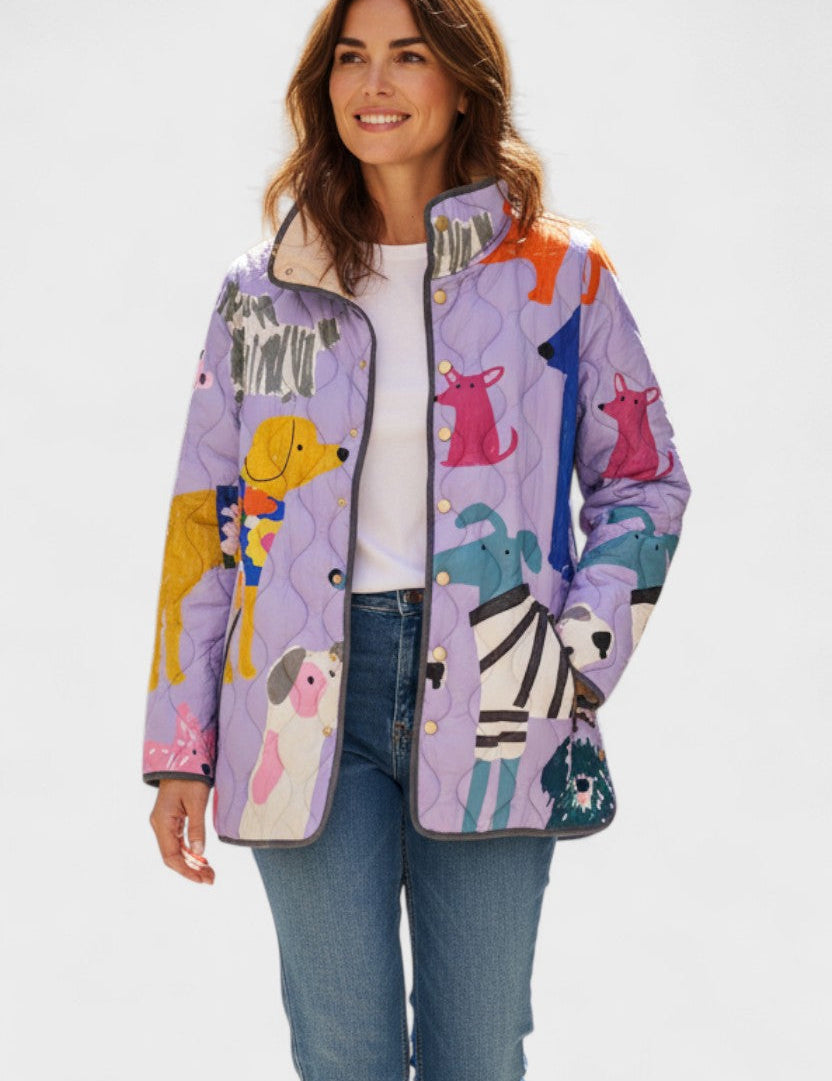Gaétane - Veste matelassée à motifs d'animaux - vue d'ensemble