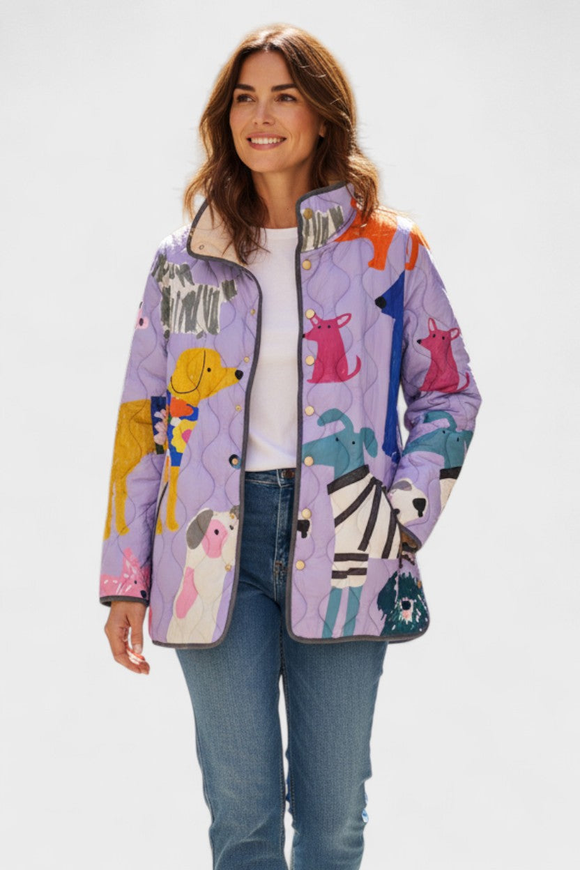 Gaétane - Veste matelassée à motifs d'animaux - vue d'ensemble