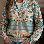 Ginette - Gilet à bordure florale - vue d'ensemble