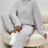 Louna Ensemble Loungewear Femme – Teddy Fleece Doux, Coupe Oversize & Confort Chaud