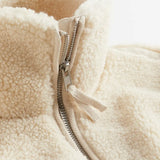 Fely Veste Teddy Femme – Manteau Oversize Chaud avec Col Haut & Tissu Ultra Doux