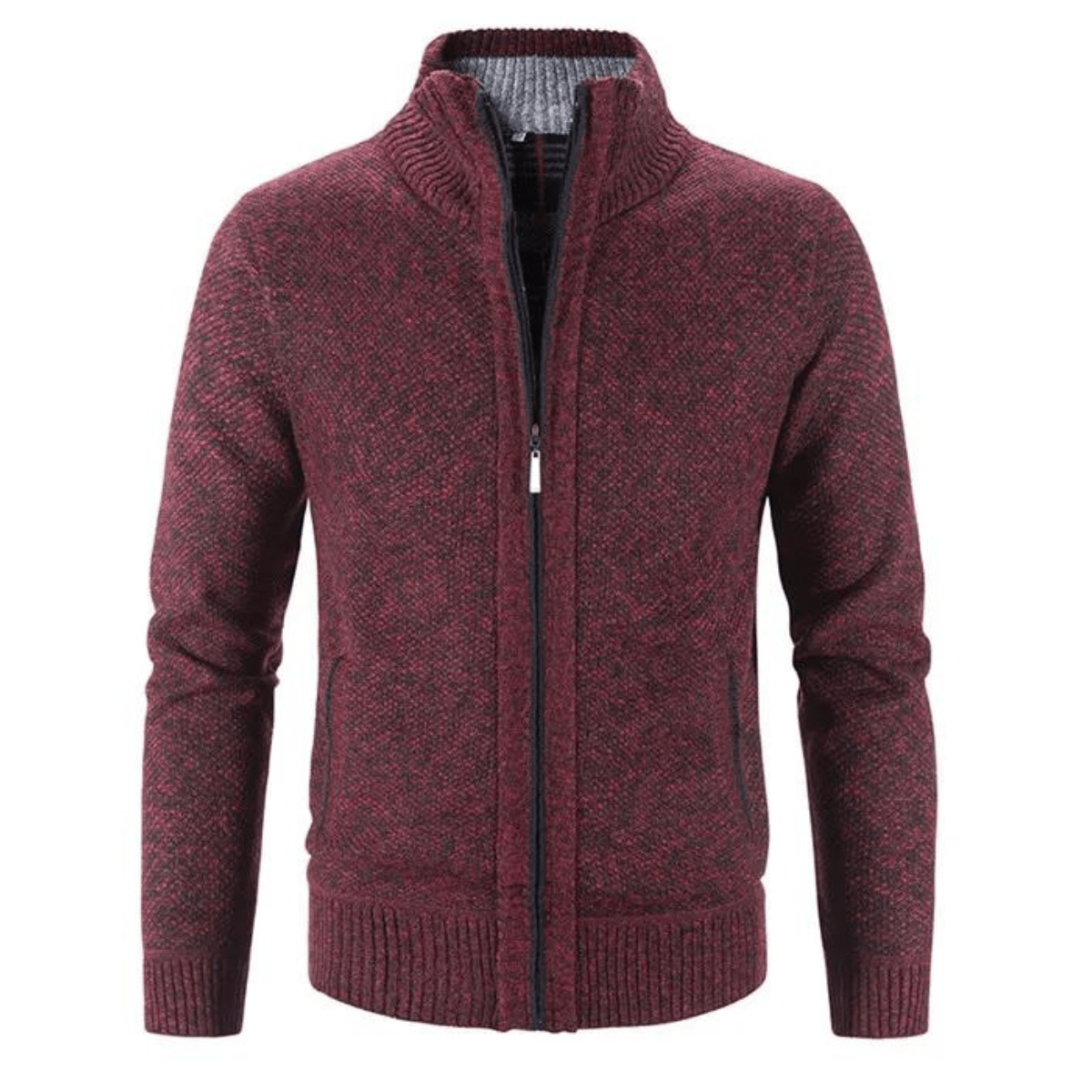 Hayden Cardigan Homme Col Montant – Veste Tricot Élégante & Confortable pour Hiver