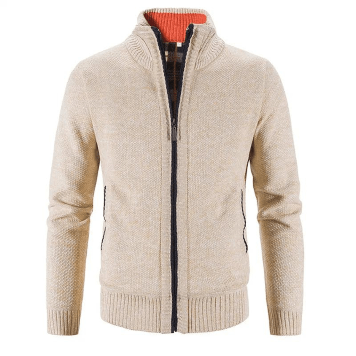Hayden Cardigan Homme Col Montant – Veste Tricot Élégante & Confortable pour Hiver