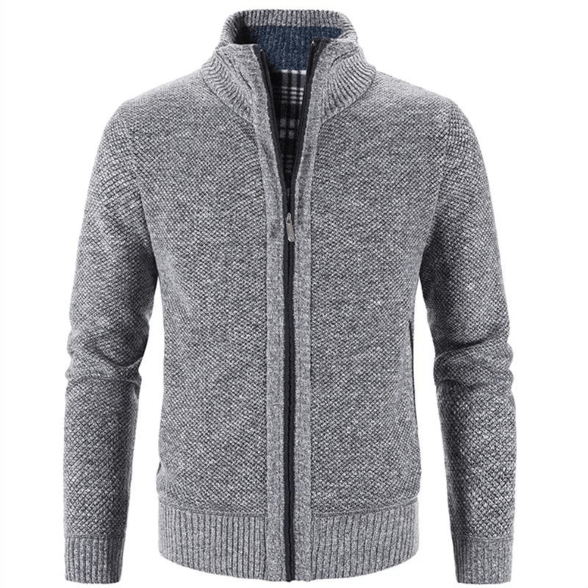 Hayden Cardigan Homme Col Montant – Veste Tricot Élégante & Confortable pour Hiver
