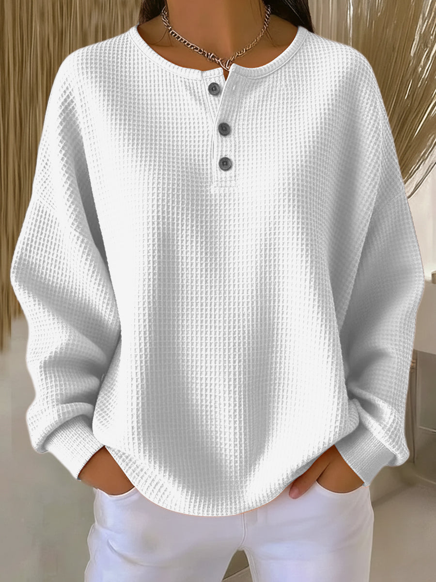 Hélène - Pull uni en maille gaufrée - autre coloris