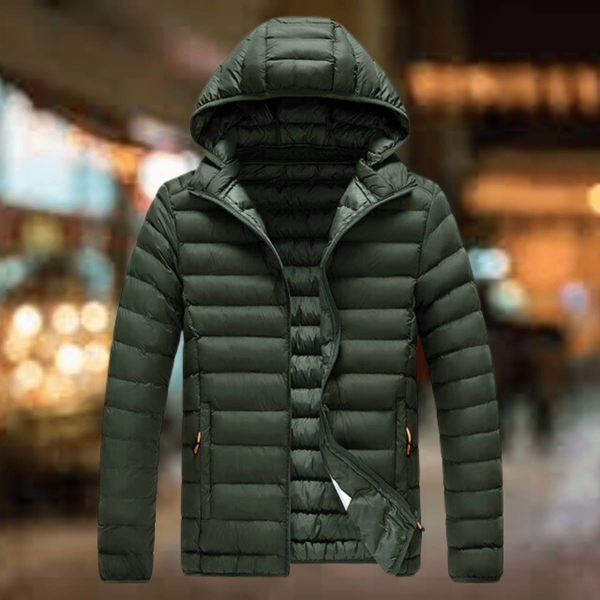 Liam Veste Matelassée Homme – Manteau Isolant avec Capuche et Coupe Relax