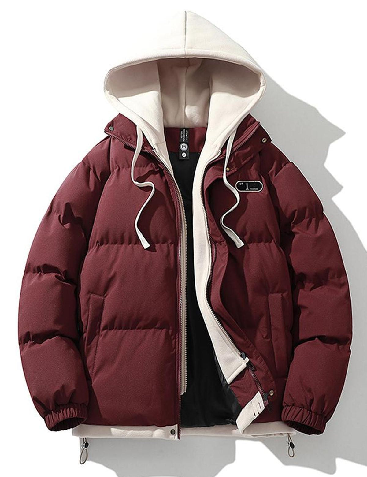 Gaithan Veste Matelassée Homme – Manteau d’Hiver Chaud avec Capuche et Fermeture Zippée