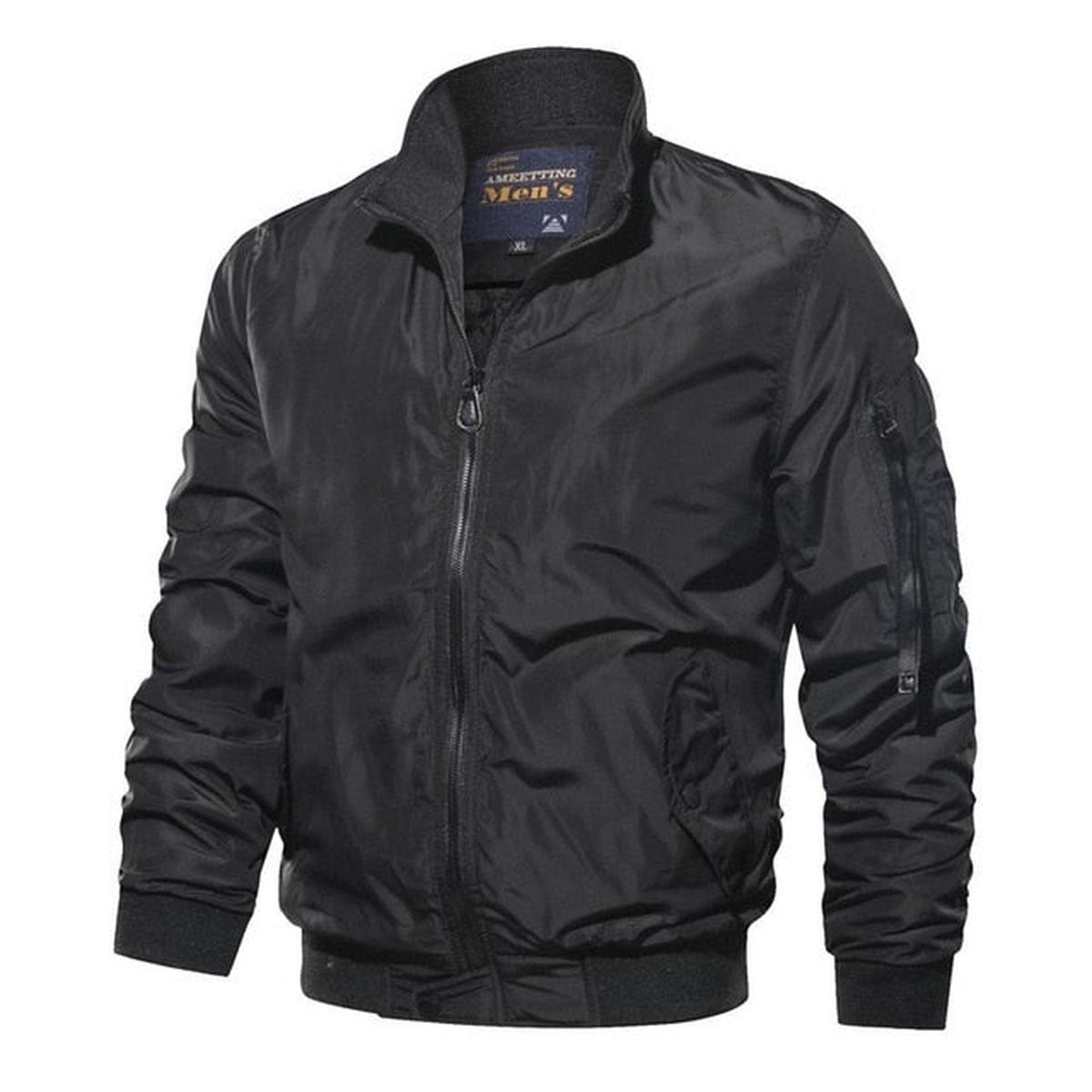Henry Bomber Homme – Veste Légère Coupe Relax avec Poche Utilitaire sur Manche
