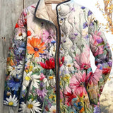 Hermine - Veste matelassée à fleurs des champs - vue détaillée
