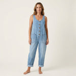 Liva - combinaison en denim à bretelles réglables pour femme - vue 7