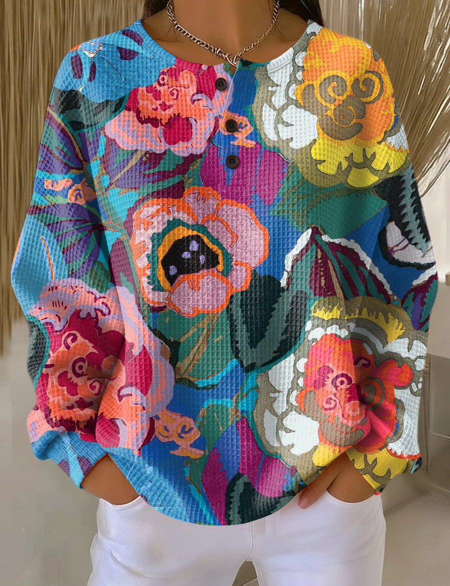Ida - Pull à grandes fleurs - vue d'ensemble
