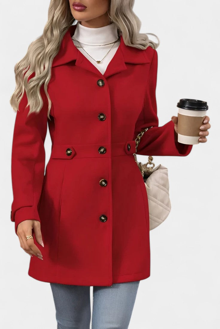 Renée - Manteau à ceinture coupe ajustée