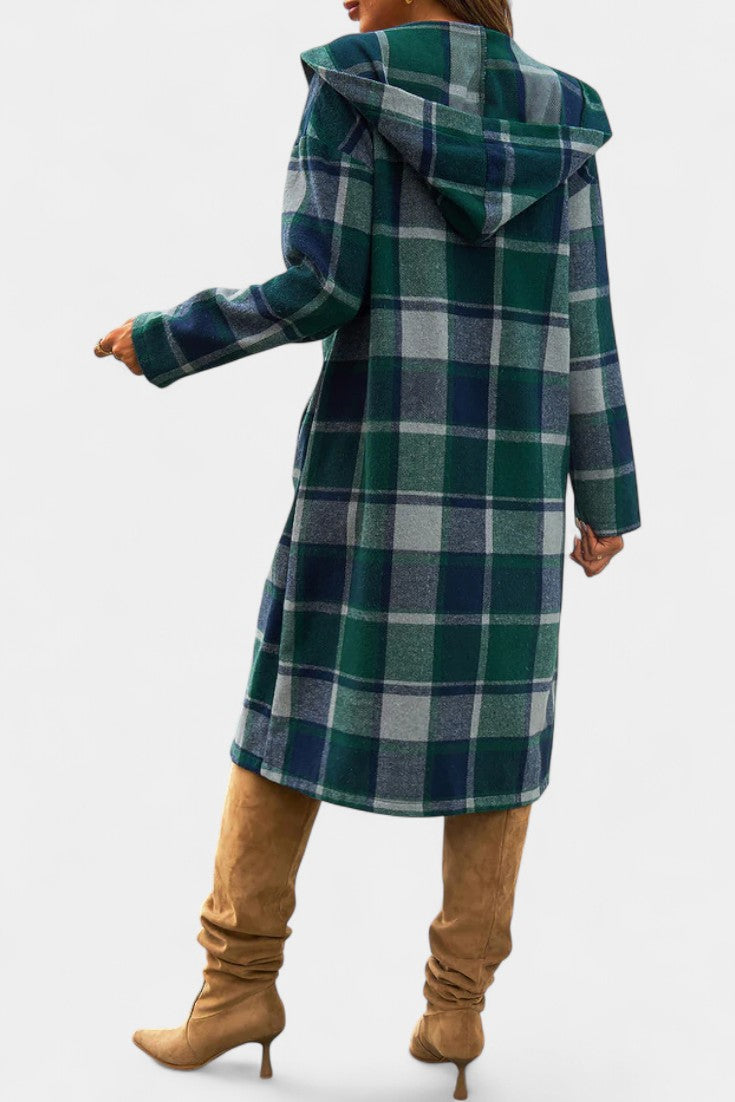 Odile - Veste à carreaux à capuche