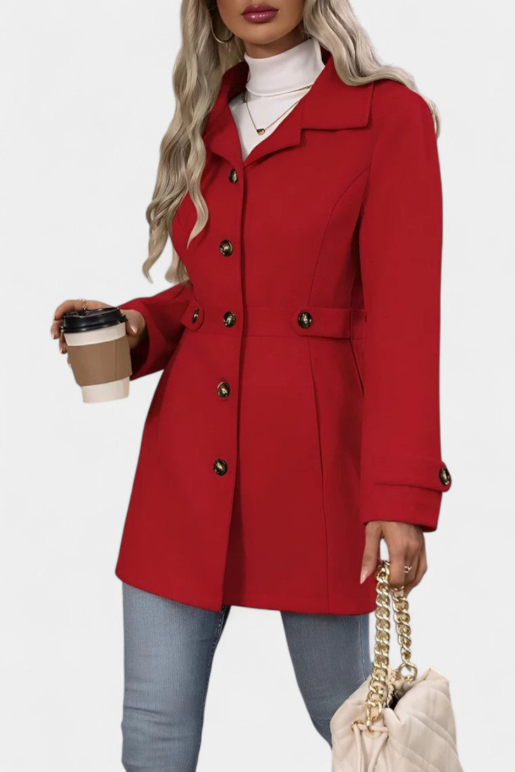 Renée - Manteau à ceinture coupe ajustée
