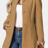Pierrette - Manteau à col haut coupe ajustée