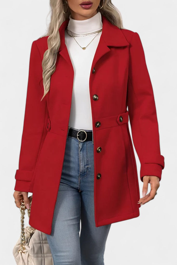 Renée - Manteau à ceinture coupe ajustée