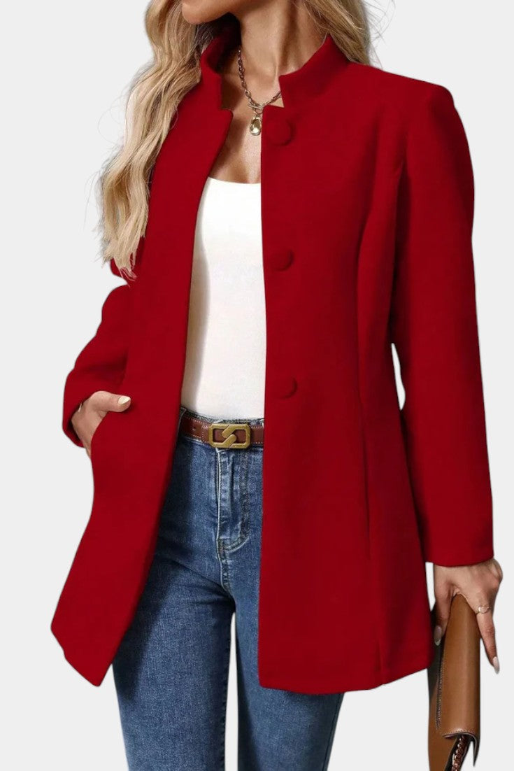 Pierrette - Manteau à col haut coupe ajustée