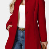 Pierrette - Manteau à col haut coupe ajustée