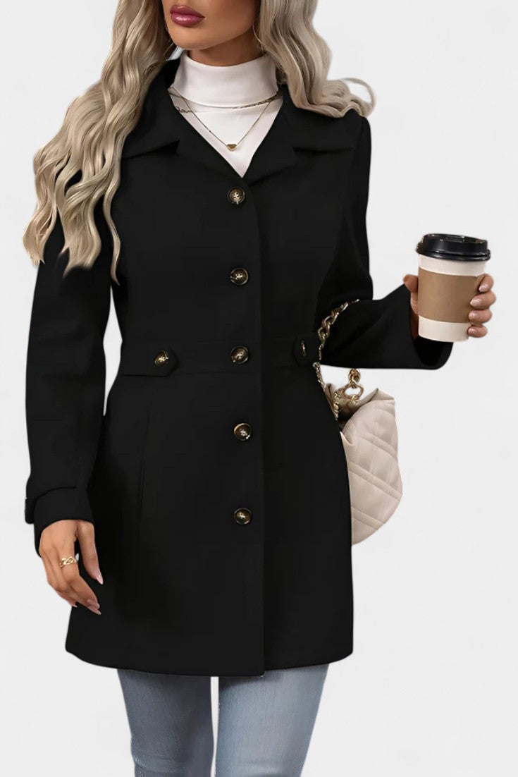 Renée - Manteau à ceinture coupe ajustée