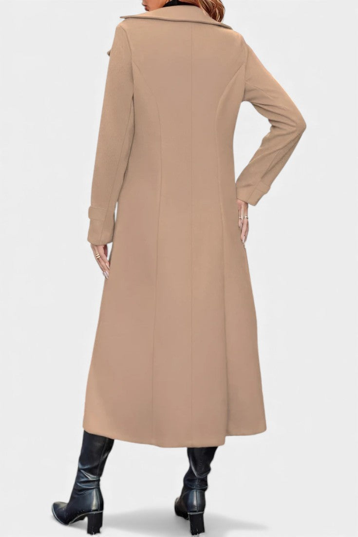 Philippine - Manteau long à double boutonnage et revers