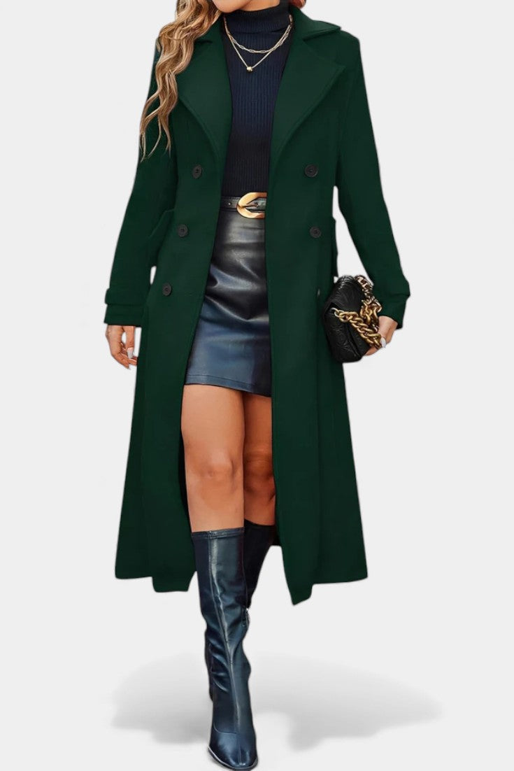Philippine - Manteau long à double boutonnage et revers