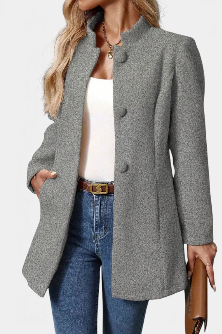 Pierrette - Manteau à col haut coupe ajustée