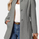 Pierrette - Manteau à col haut coupe ajustée