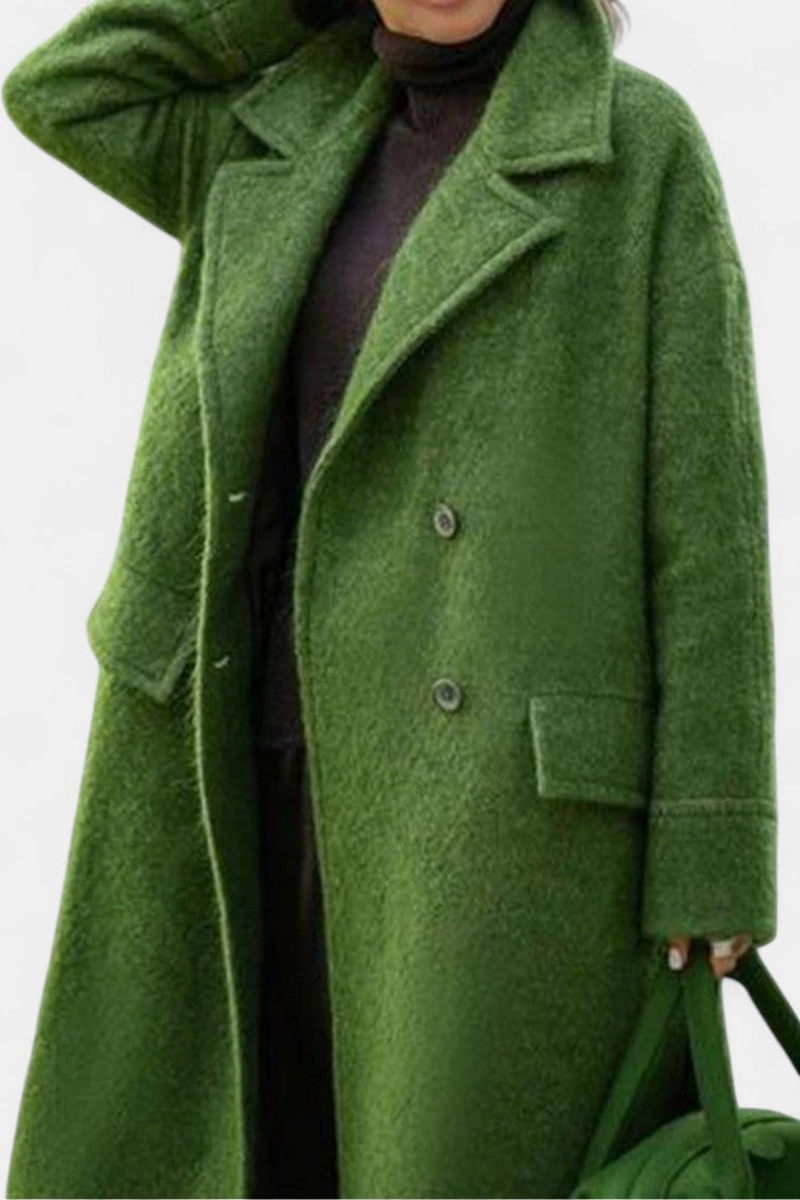 Cornélie - Manteau long oversize à double boutonnage