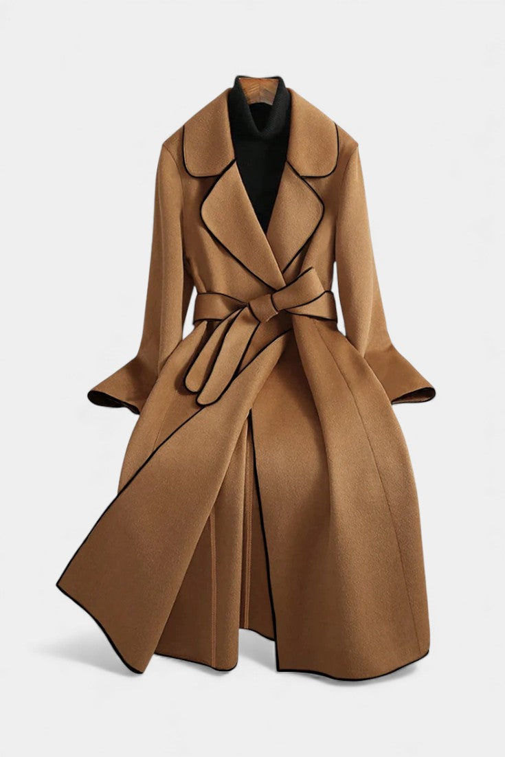 Marguerite - Manteau long ceinturé