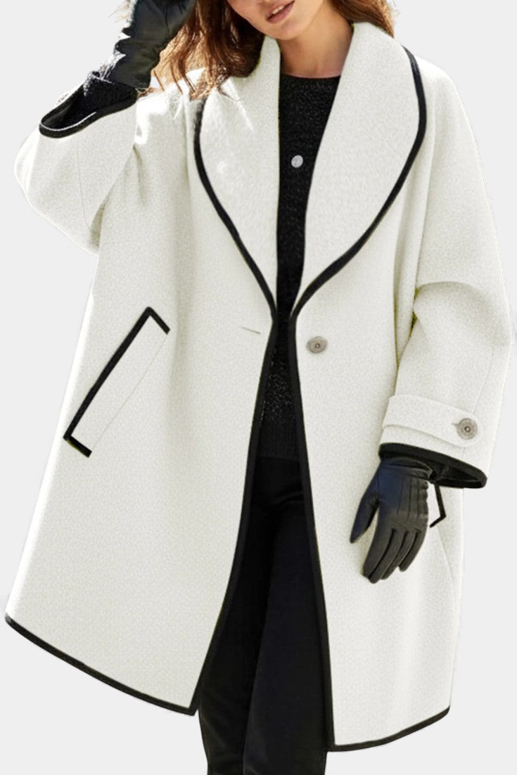 Maud - Manteau à grand col allure affirmée