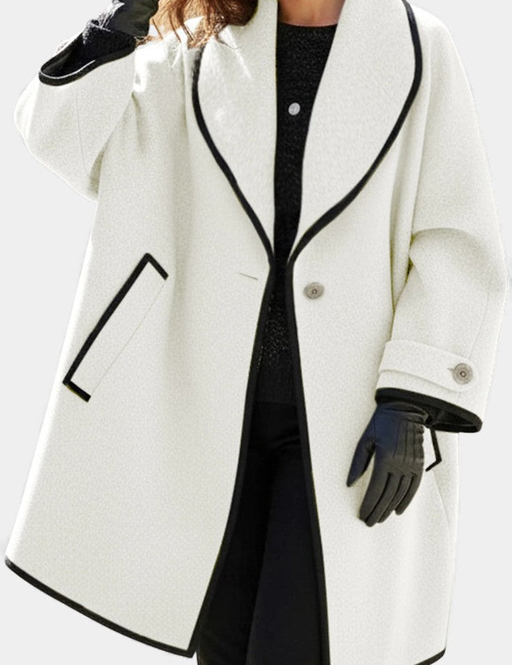 Maud - Manteau à grand col allure affirmée
